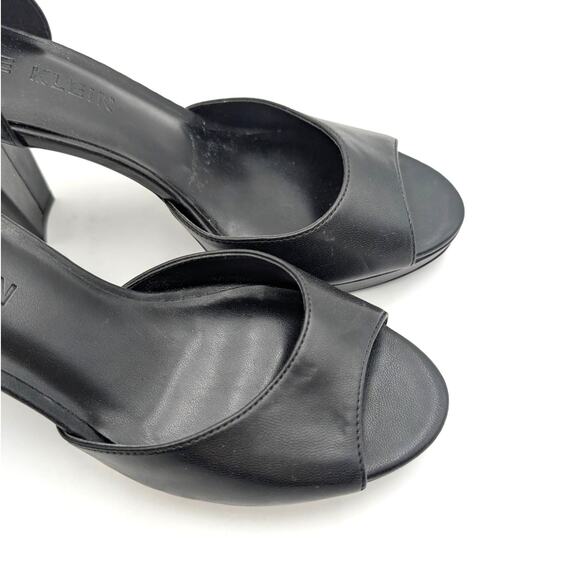 Anne Klein Vista Women's Ankle Strap Block Heels Sandals Black Size US7.5M EU38 - Picture 10 of 11